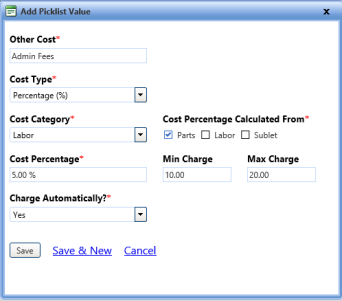 Add picklist value - Maintenance
